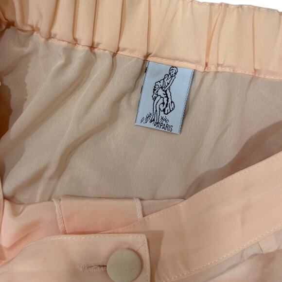 Vintage Paris Peach Pleat Midi Skirt - Picture 6 of 8
